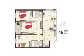 4-ком. кв. 94,1 кв.м., 2/18 эт.