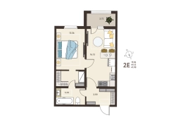 1-ком. кв., 41,98 м², 17/18 эт.