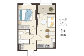 1-ком. кв., 36,03 м², 5/18 эт.