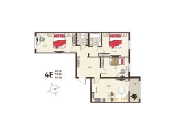 3-ком. кв. 80,6 кв.м., 17/18 эт.